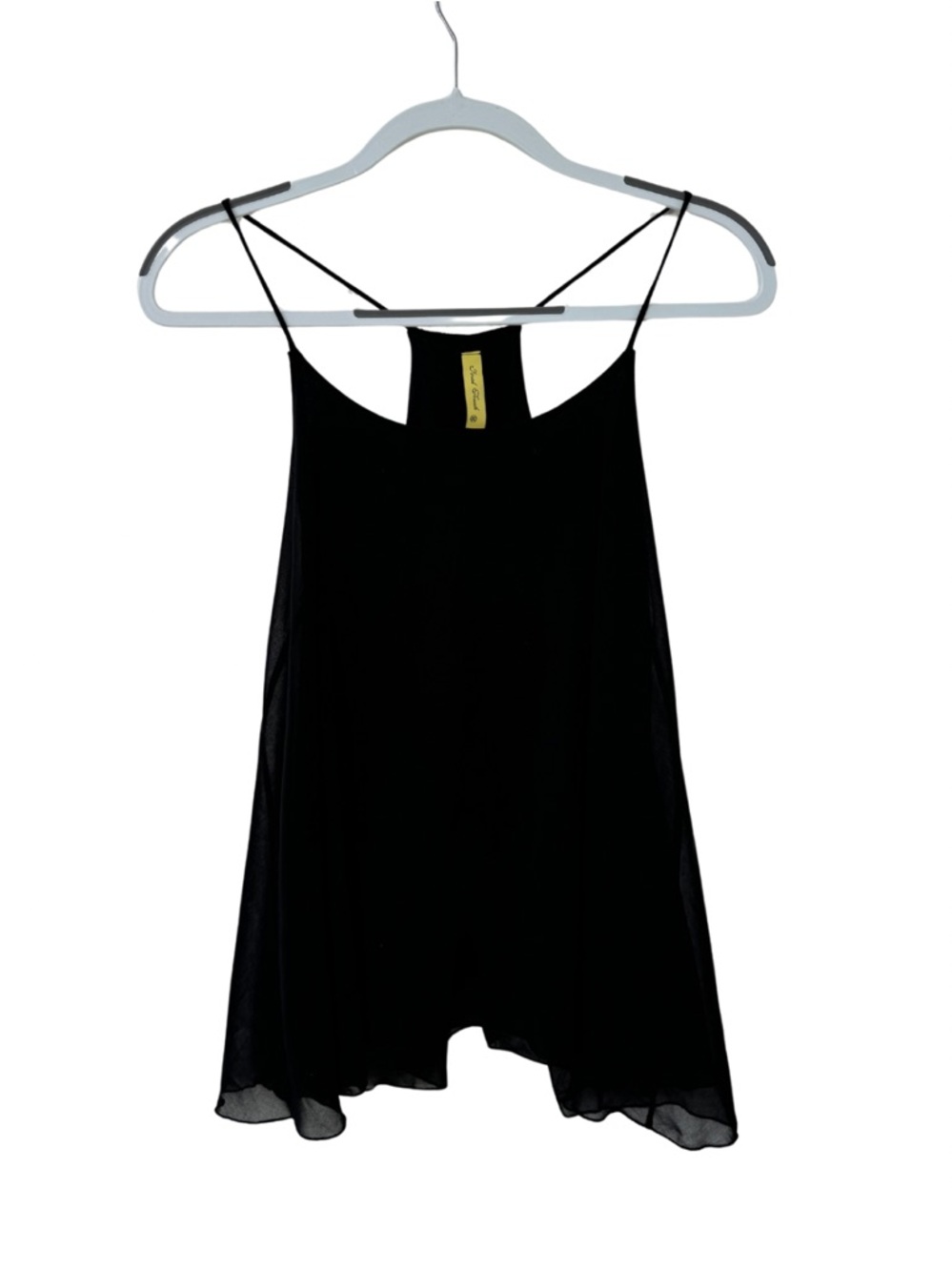 Final Touch Black Spaghetti Strap Sheer Camisole Women’s Size M